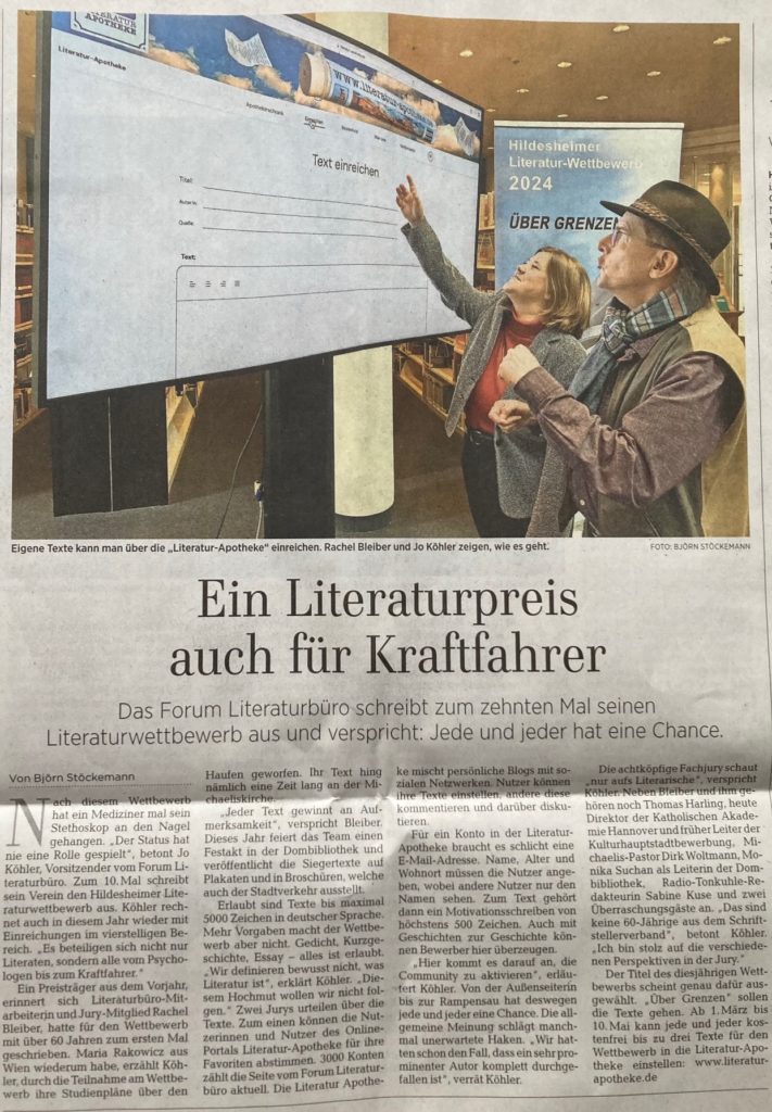 Artikel aus der Hildesheimer Allgemeine Zeitung 22.02.2024